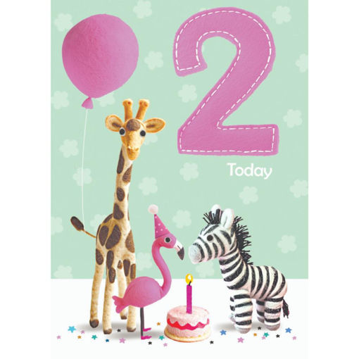 Picture of 2 TODAY BIRTHDAY CARD GIRAFFE
